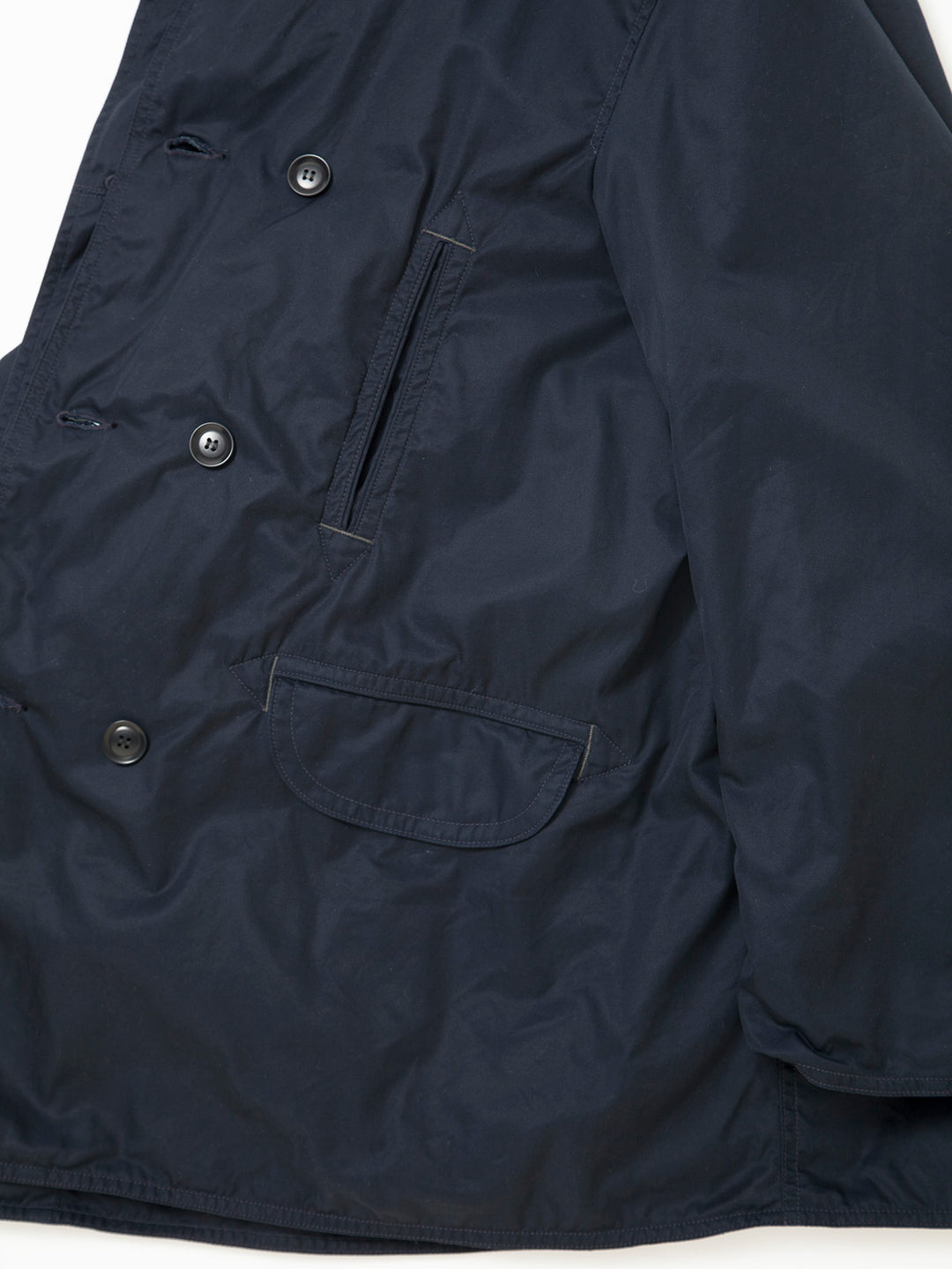 CJ009・Utility Mackinaw Coat / High Density Cotton Gabardine - Midnight Navy