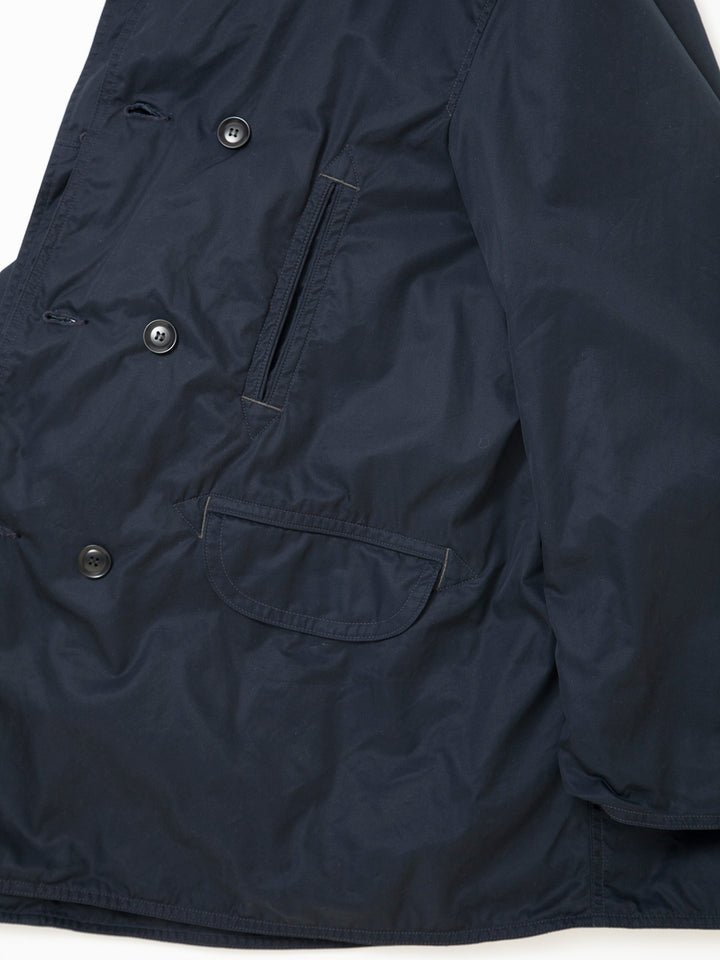 CJ009・Utility Mackinaw Coat / High Density Cotton Gabardine - Midnight Navy
