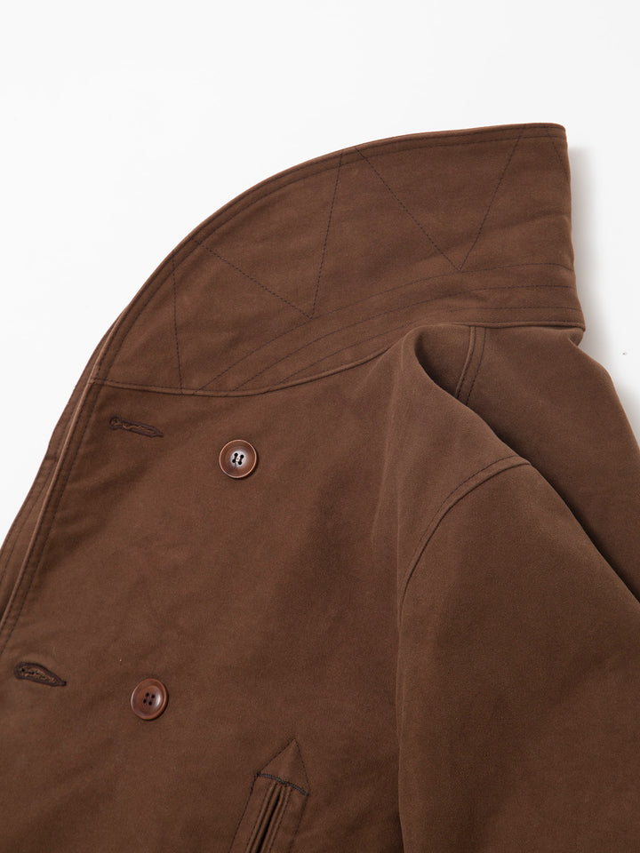 CJ009・Utility Mackinaw Coat / Cotton Moleskin - Brown