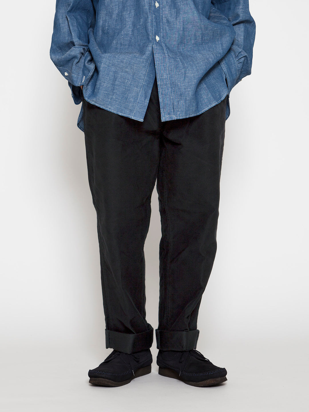 CP026・2T Desert Slacks / Cotton Moleskin - Black