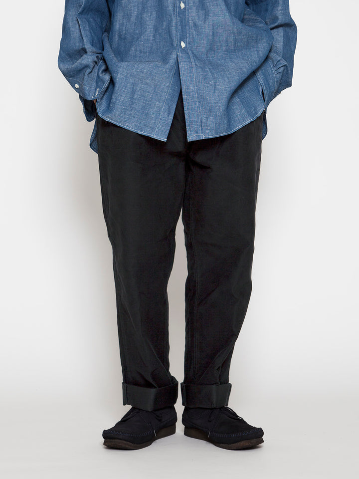 CP026・2T Desert Slacks / Cotton Moleskin - Black