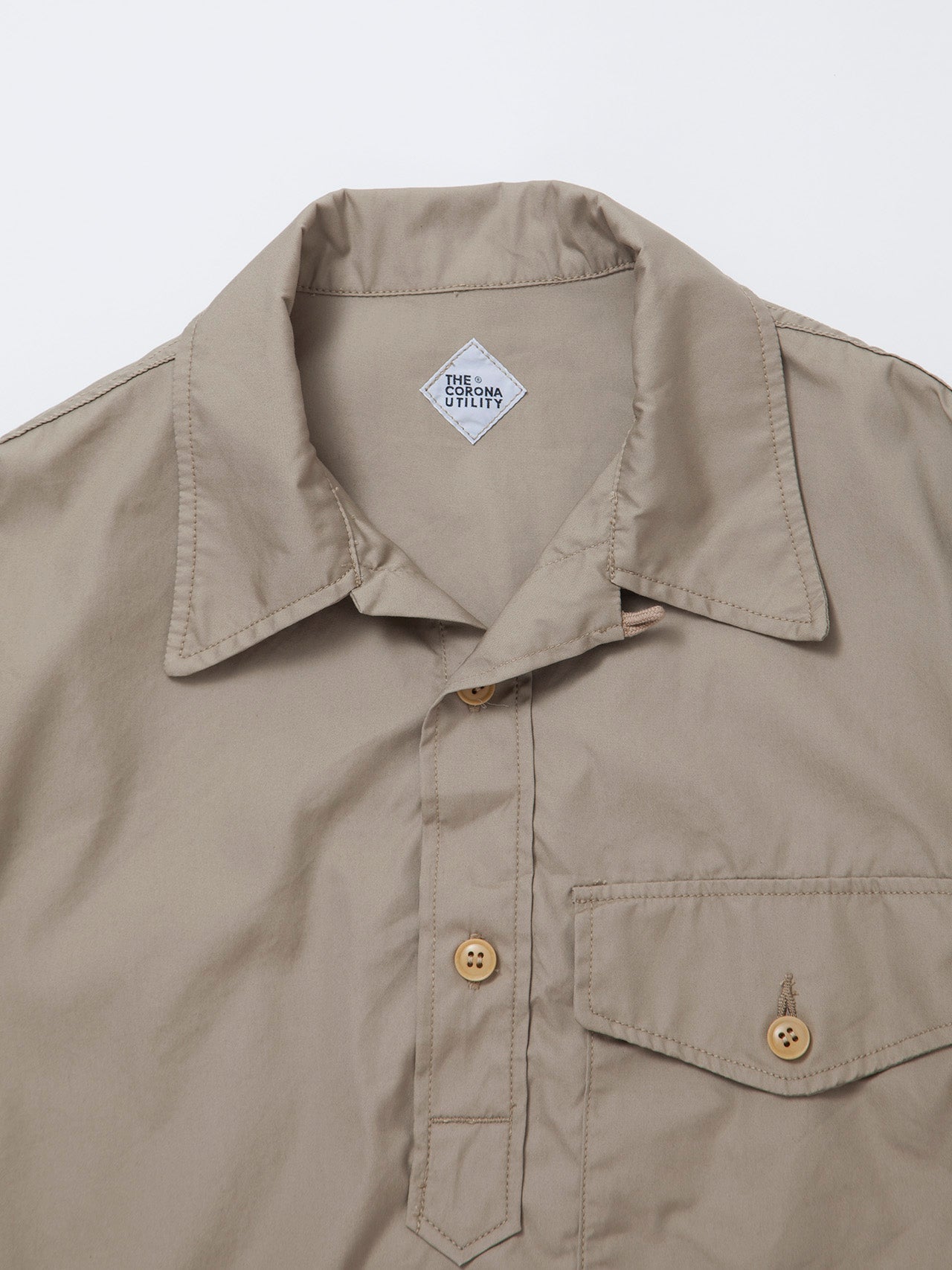 CS008 - CORONA・Utility Pullover Stream Shirt / USMC M-51 NYCO Blocks - Beige