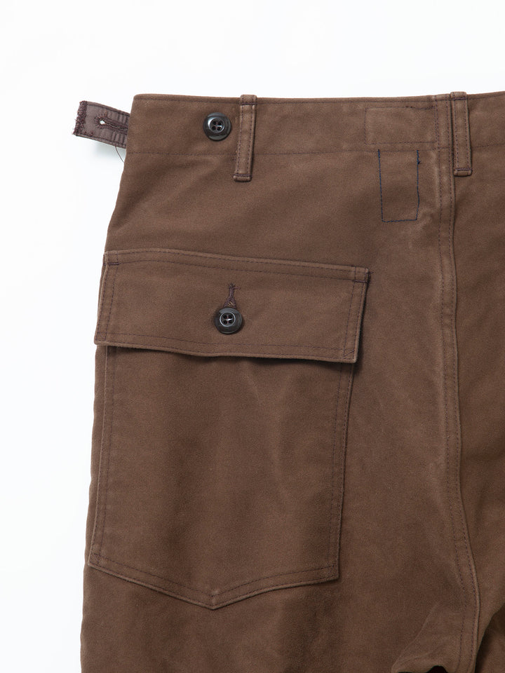 FP001・"UTILITY SLACKS" / Cotton Moleskin - Brown