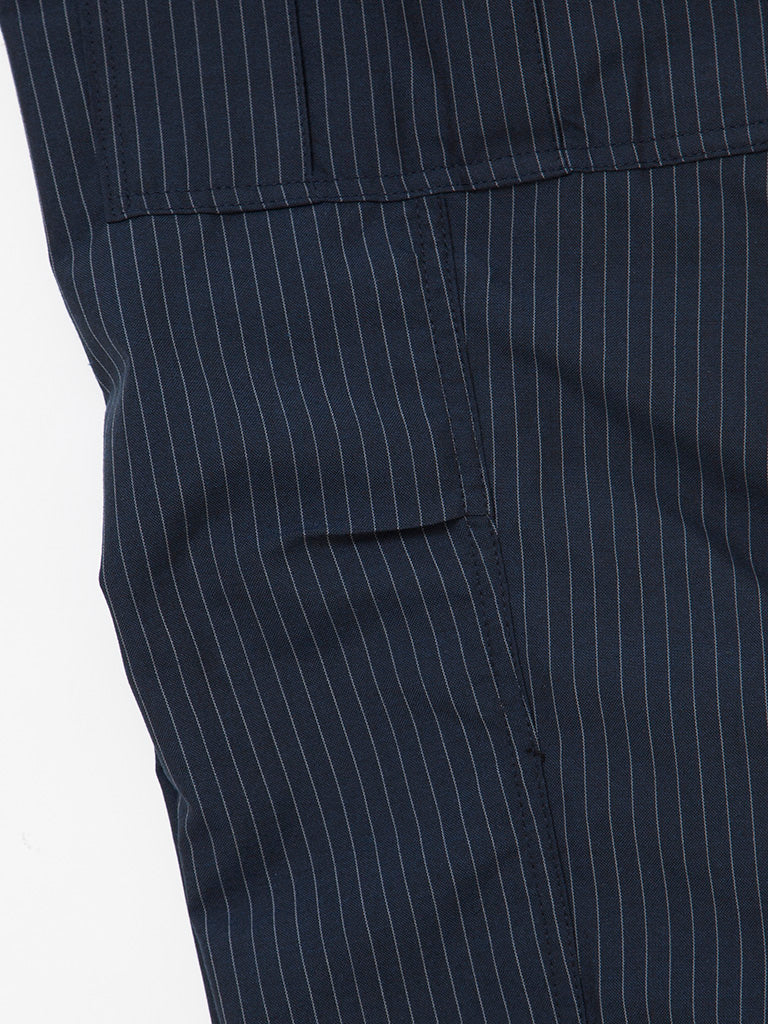 FP006 - FATIGUE SLACKS "JUNGLE SLACKS" / TR Stripe Oxford - Grey Pinstripe on Navy