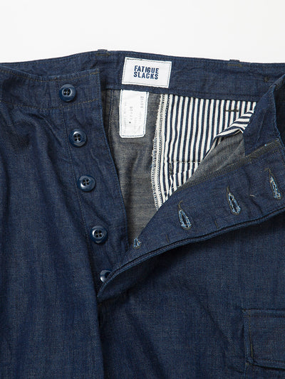 FP006 - FATIGUE SLACKS "JUNGLE SLACKS" / 8oz Indigo Denim