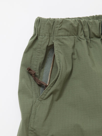 FP007E - FATIGUE SLACKS "EX-48 EASY SLACKS" / Nylon + Cotton Ripstop - Tropical Green