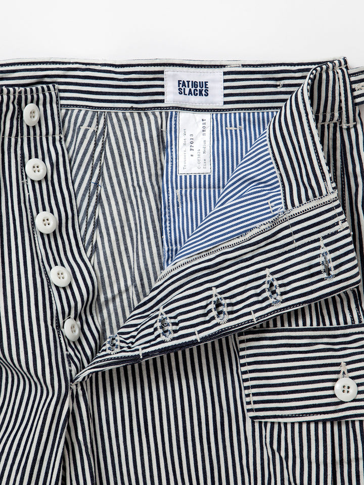 FP013・"VIETNAM SLACKS" / High Density Hickory Stripe - Indigo ×Natural