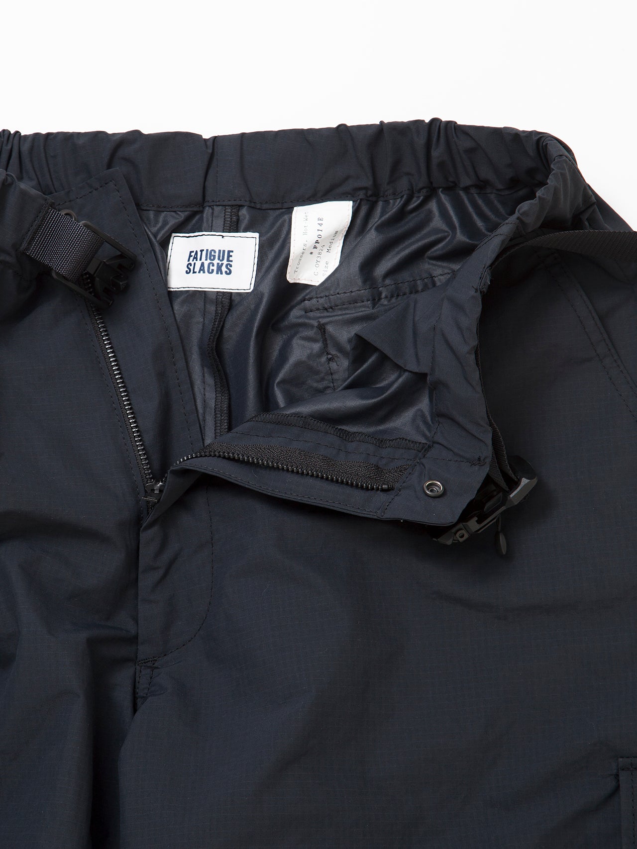 FP014E - FATIGUE SLACKS "TIGER EASY SHORT SLACKS" / Polyester Ripstop - Black
