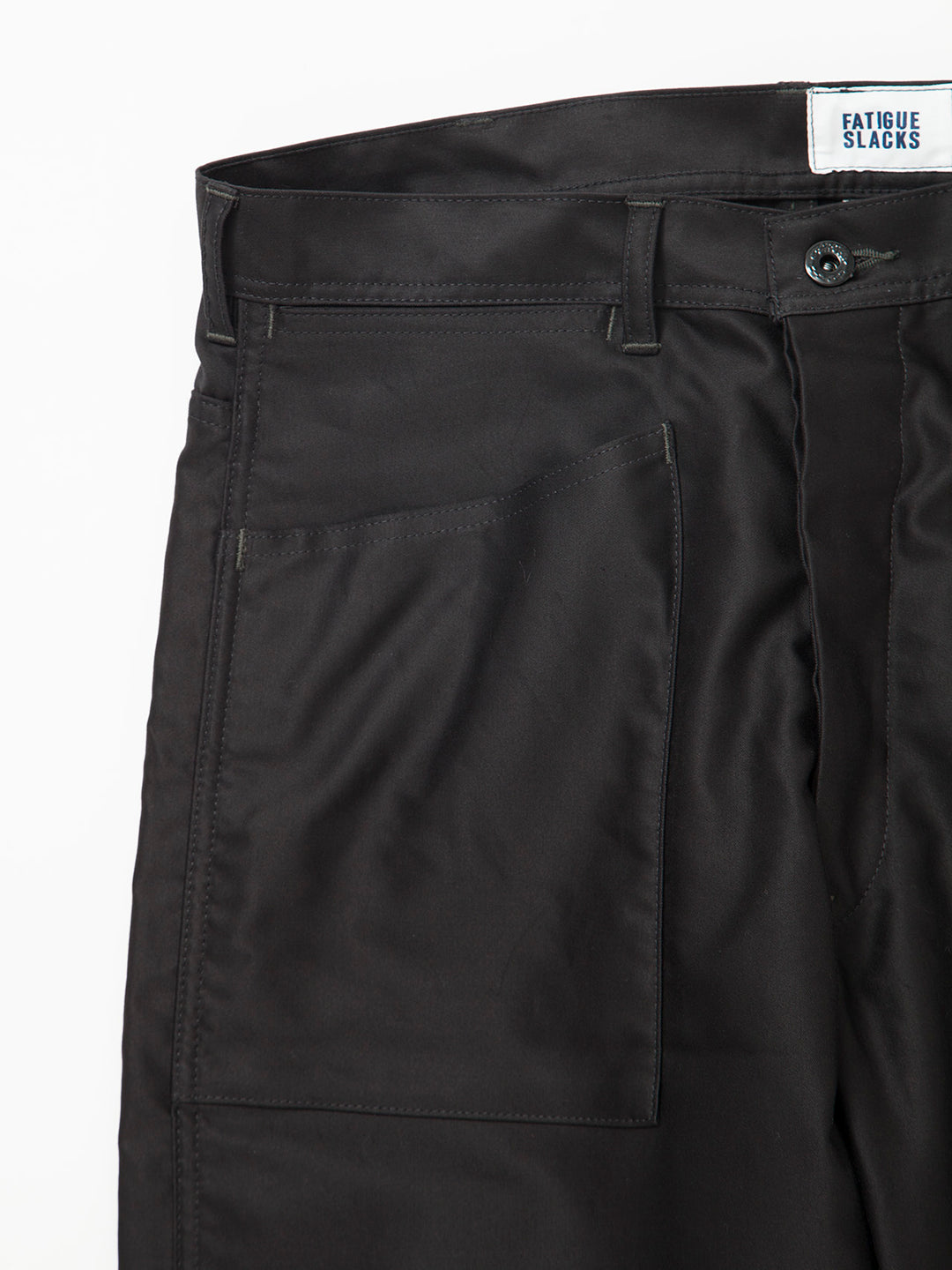 FP016・"SEAMANS SLACKS" / Giza Cotton Moleskin - Black