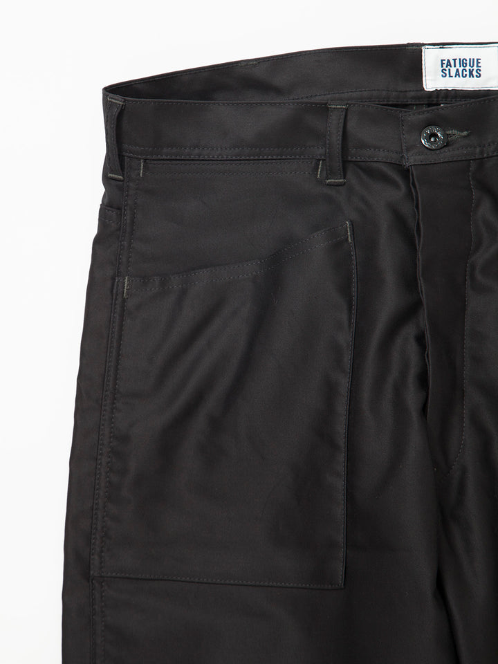 FP016・"SEAMANS SLACKS" / Giza Cotton Moleskin - Black