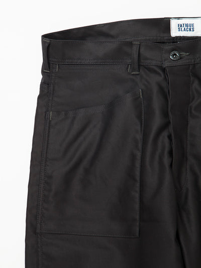 FP016 - FATIGUE SLACKS "SEAMANS SLACKS" / Giza Cotton Moleskin - Black