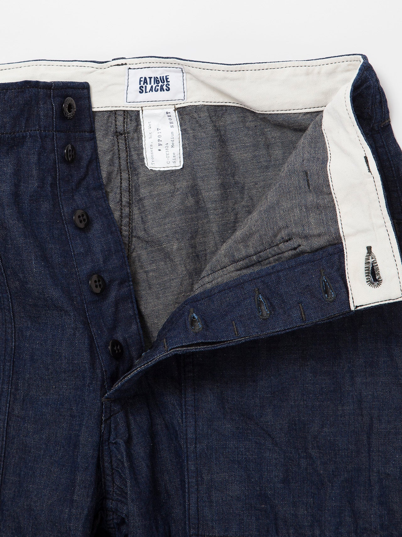 FP017 - FATIGUE SLACKS "UTILITY RM-43 SLACKS" / High Density Indigo Denim