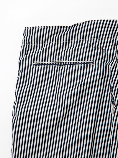 FP018 - FATIGUE SLACKS "UTILITY EASY SLACKS" / High Density Hickory Stripe - Indigo×Natural