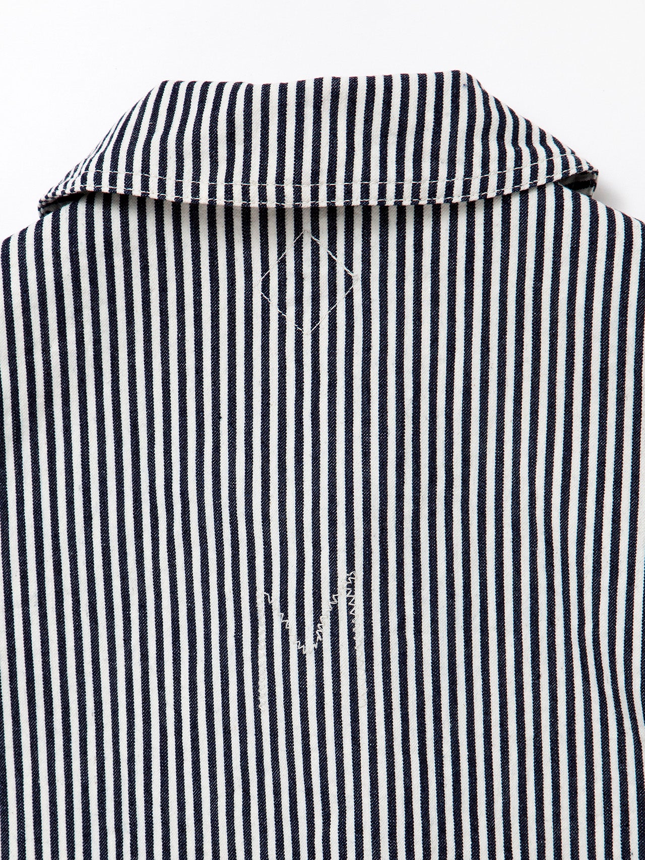 CJ004 - CORONA・Utility Navy Jumper / High Density Hickory Stripe - Indigo×Natural