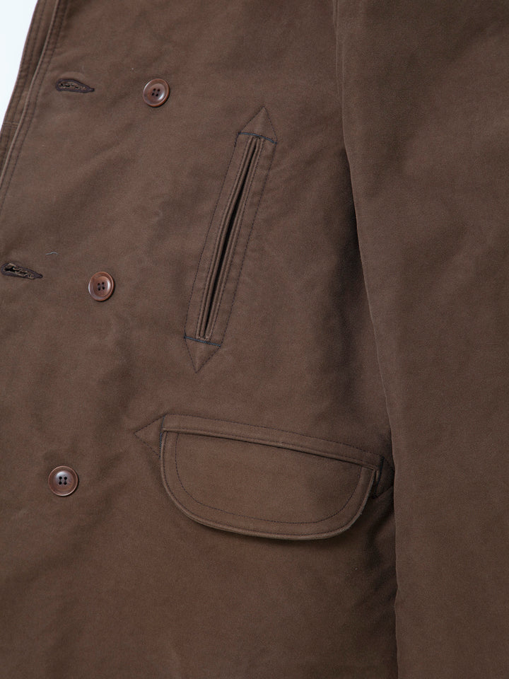 CJ009・Utility Mackinaw Coat / Cotton Moleskin - Brown