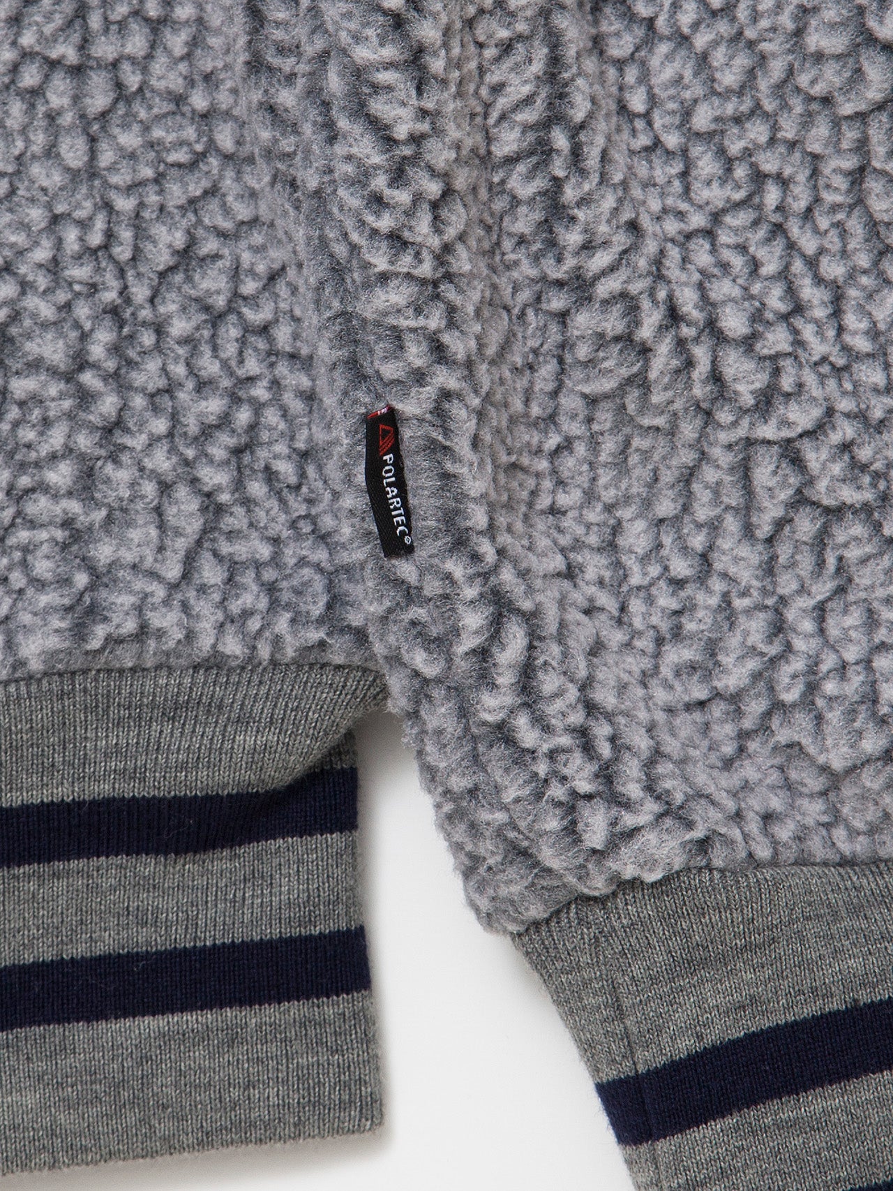 CJ013 - CORONA・NAVY Athletic Parka / POLARTEC Heavy Boa Fleece w/"NAVY" Felt - Grey