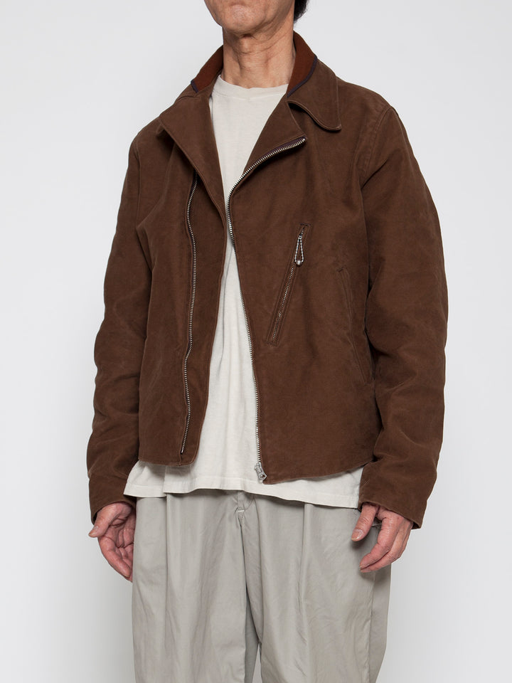 CJ014・Utility WB Zipup Jacket / Cotton Moleskin - Brown