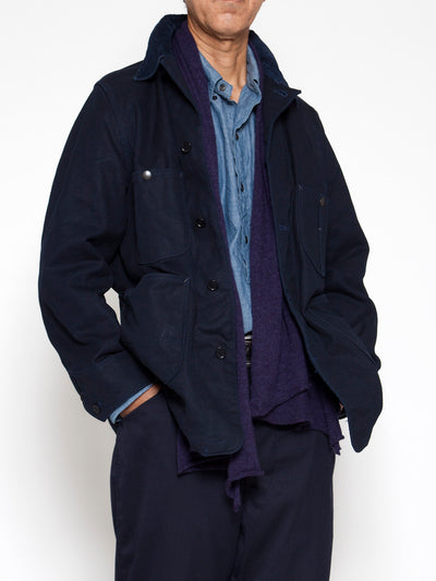 CJ043 - CORONA・Myrtle Work Coat / TAKEYARI Craft Canvas - Navy