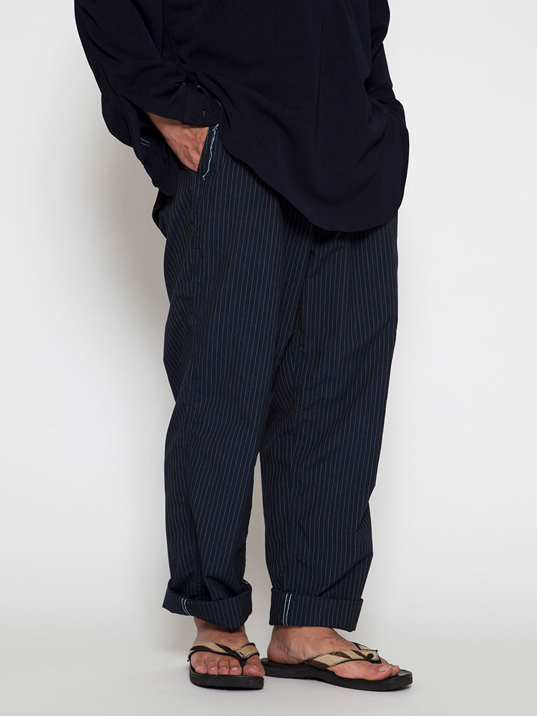 CP026 - CORONA・2T Desert Slacks / TR Oxford - Navy Stripe