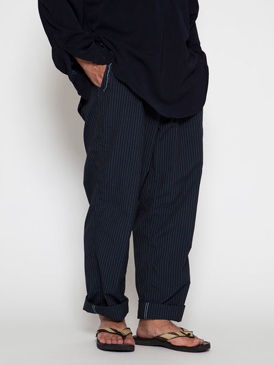CP026 - CORONA・2T Desert Slacks / TR Oxford - Navy Stripe