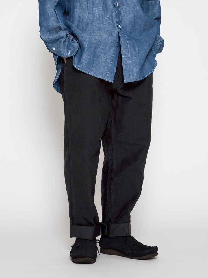 CP026・2T Desert Slacks / Cotton Moleskin - Black