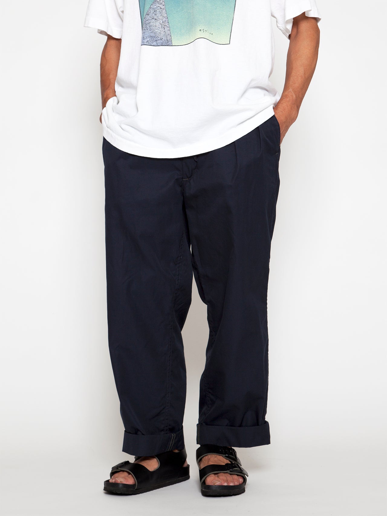 CP026E - CORONA・2T Desert Slacks / High Density Cotton Gabardine - Midnight Navy