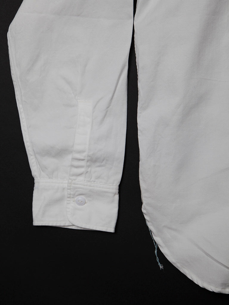 CS001・NAVY 1pocket Shirt / Peru Cotton Shirt Twill - Off-White