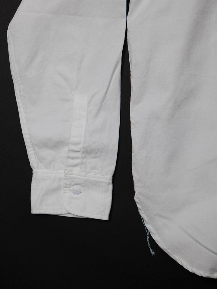CS001・NAVY 1pocket Shirt / Peru Cotton Shirt Twill - Off-White