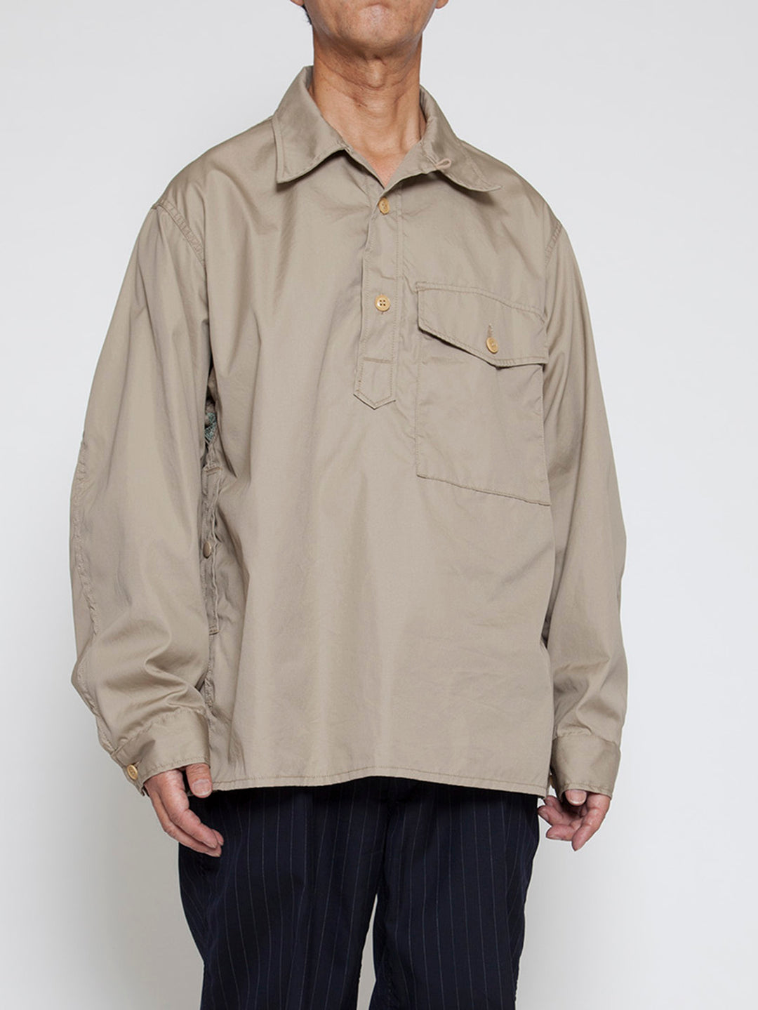 THE CORONA UTILITY - CS008・Utility Pullover Stream Shirt / USMC M-51 NYCO Blocks - Beige