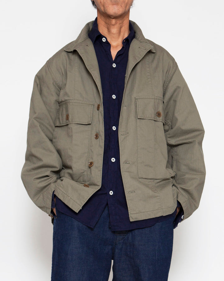CS022・Navy Utility Jac Shirt / Olive Green