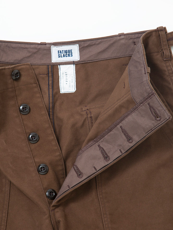 FATIGUE SLACKS - FP001・"UTILITY SLACKS" / Cotton Moleskin - Brown