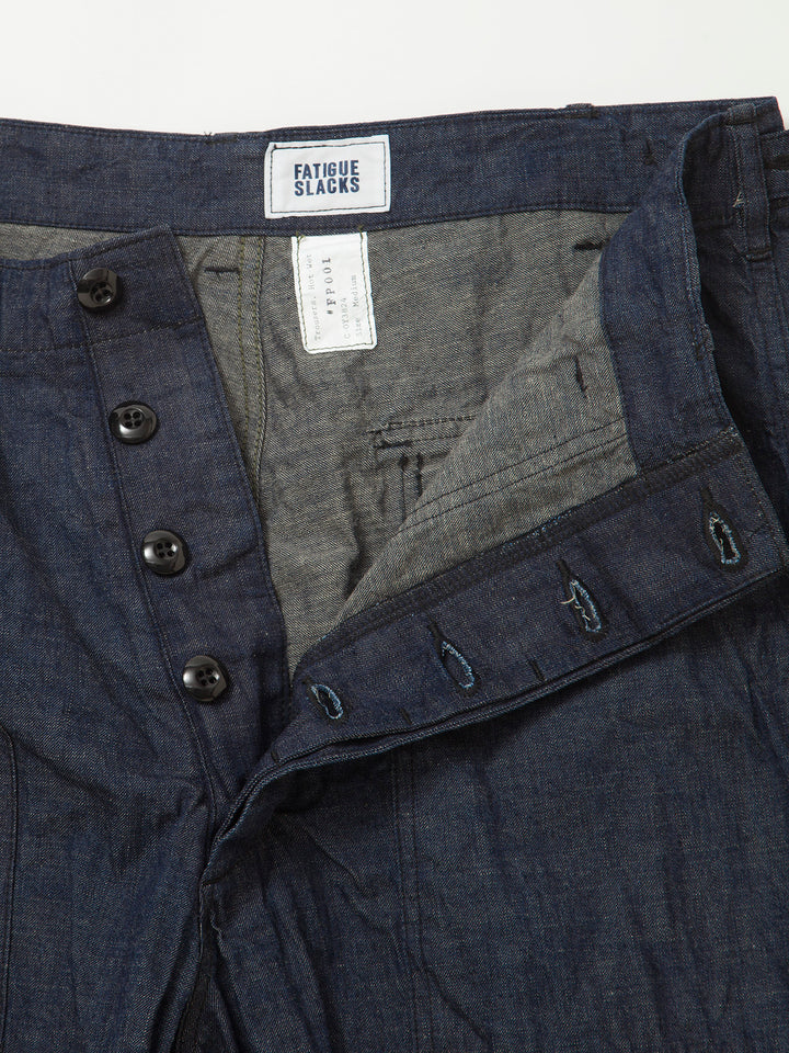 FP001・"UTILITY SLACKS" / High Density Indigo Denim w/Black Stitch