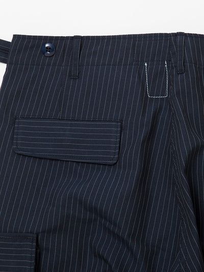 FP006 - FATIGUE SLACKS "JUNGLE SLACKS" / TR Stripe Oxford - Grey Pinstripe on Navy
