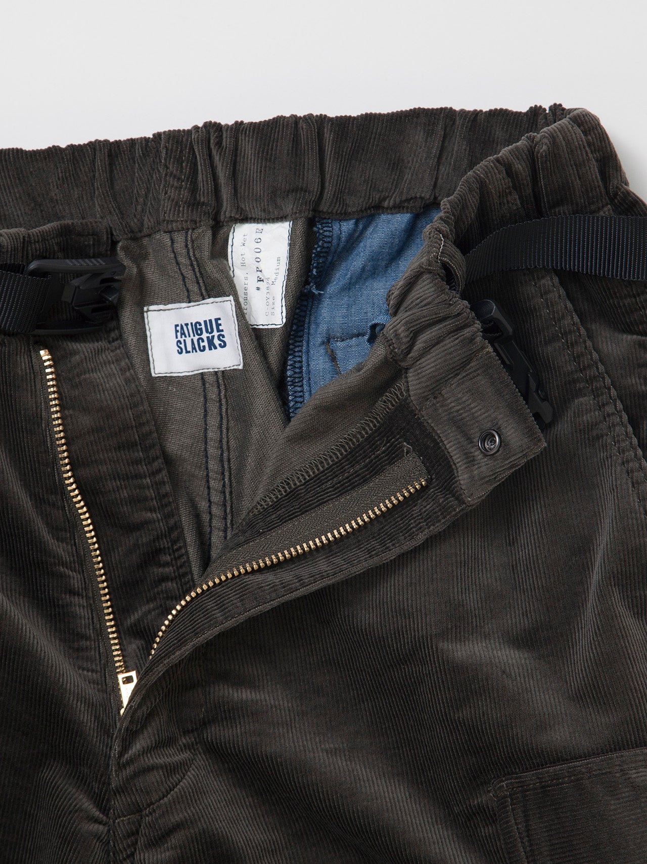 FP006E - FATIGUE SLACKS "JUNGLE EASY SLACKS" / Stretch Corduroy - Olive Green