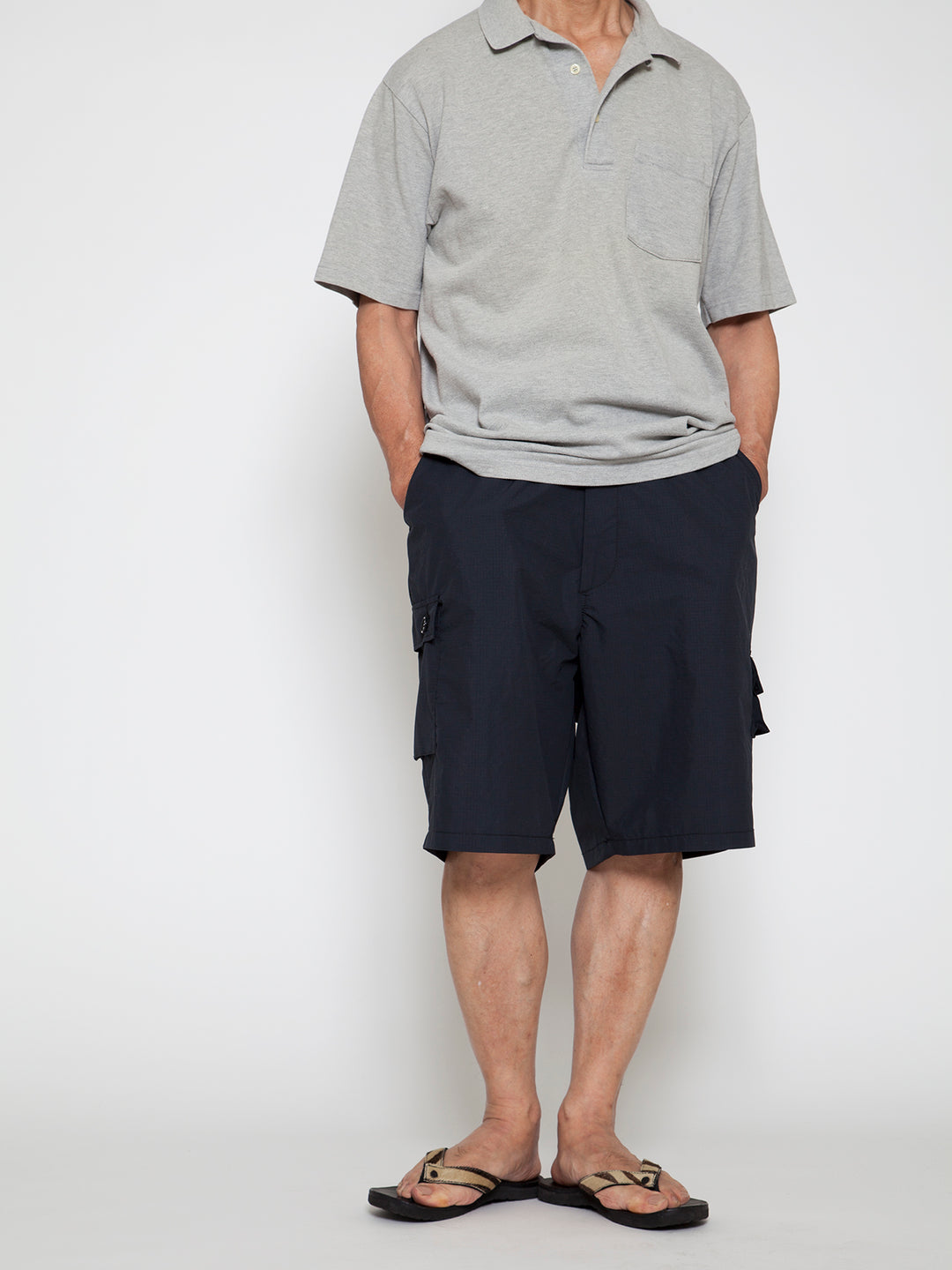 FATIGUE SLACKS - FP014E・"TIGER EASY SHORT SLACKS" / Polyester Ripstop - Black