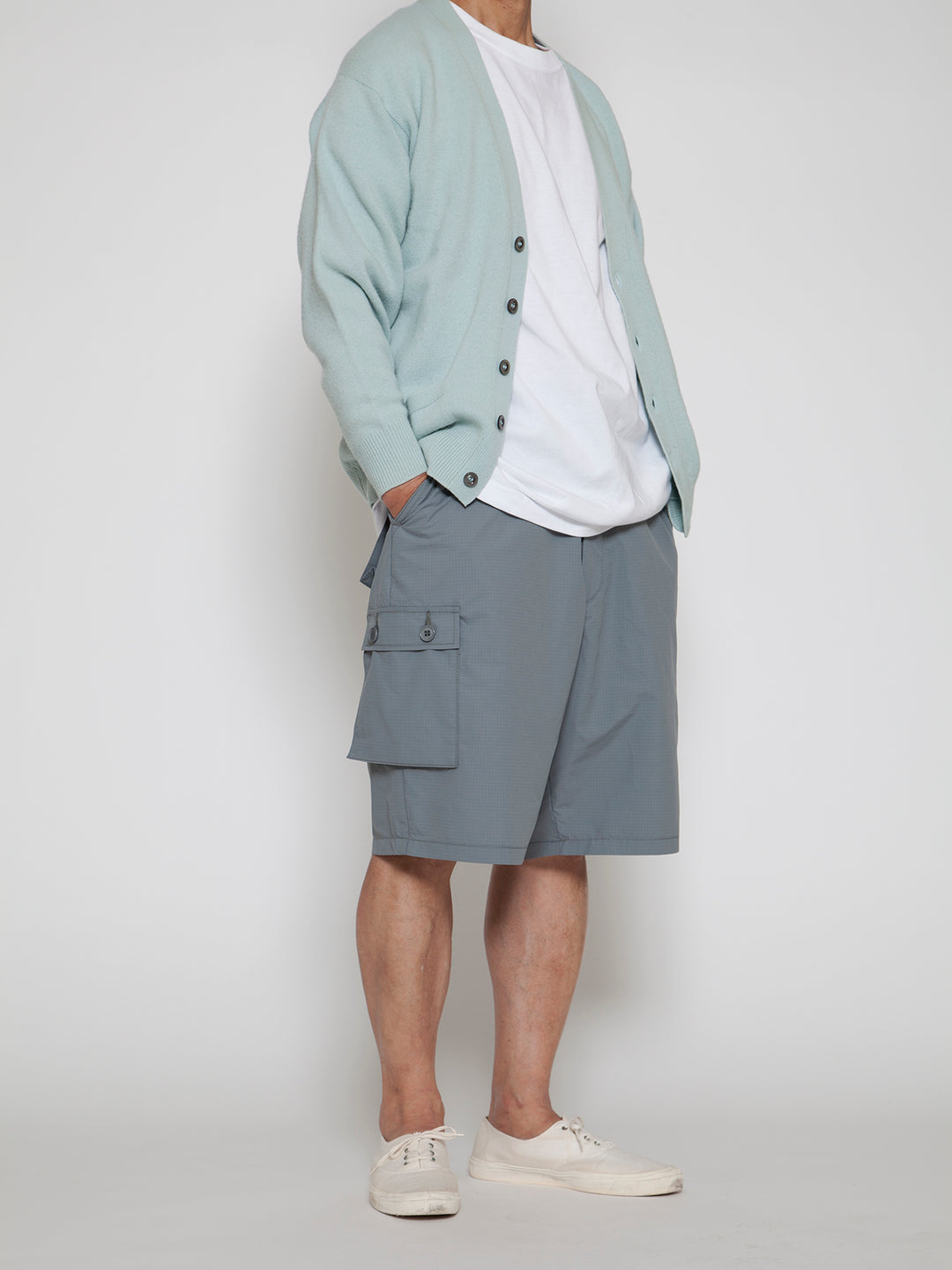 FATIGUE SLACKS - FP014E・"TIGER EASY SHORT SLACKS" / Polyester Ripstop - Light Grey