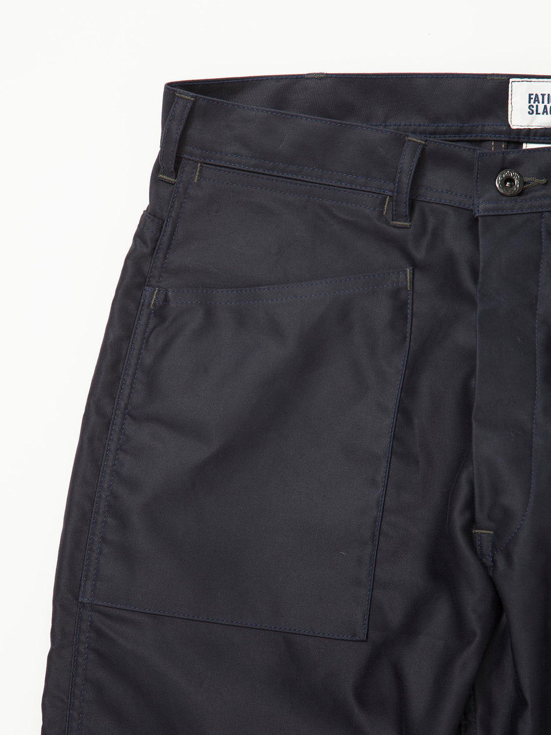 FP016・"SEAMANS SLACKS" / Giza Cotton Moleskin - Navy