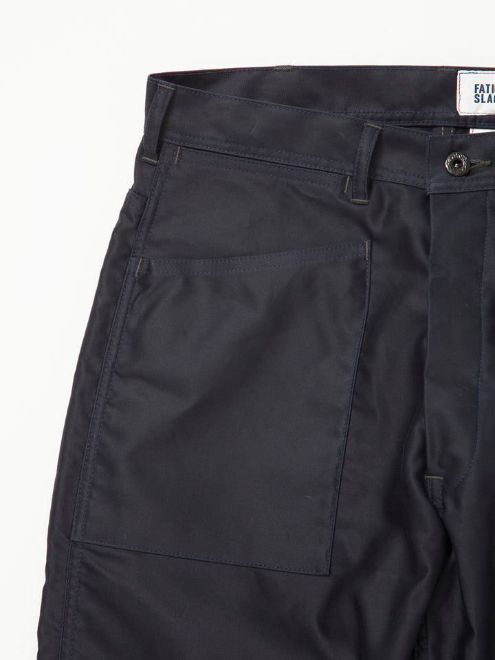 FP016・"SEAMANS SLACKS" / Giza Cotton Moleskin - Navy