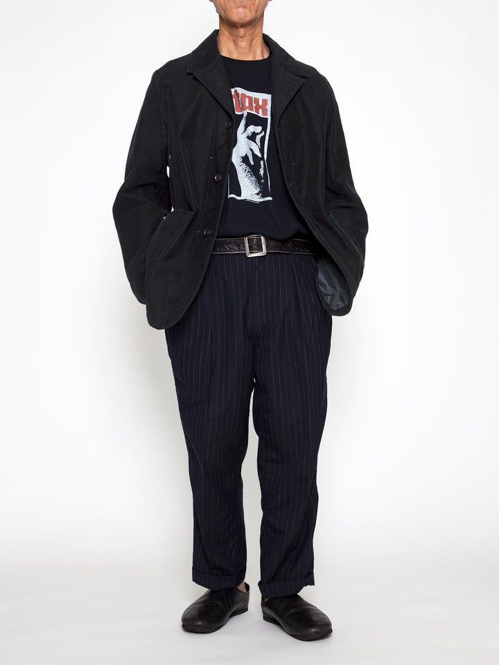 CJ002・Utility Work Coat / Cotton Moleskin / Black