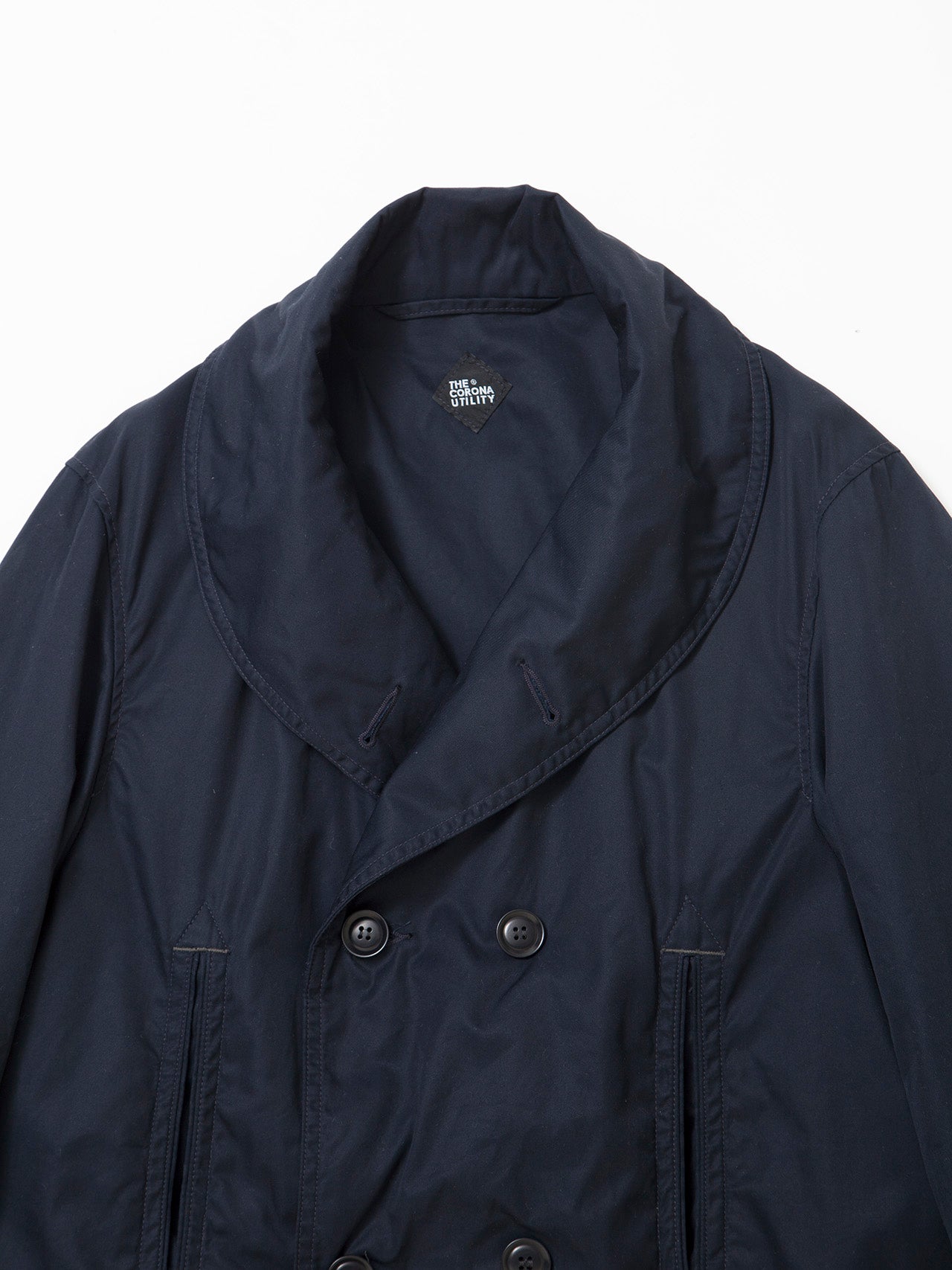 CJ009 - CORONA・Utility Mackinaw Coat / High Density Cotton Gabardine - Midnight Navy