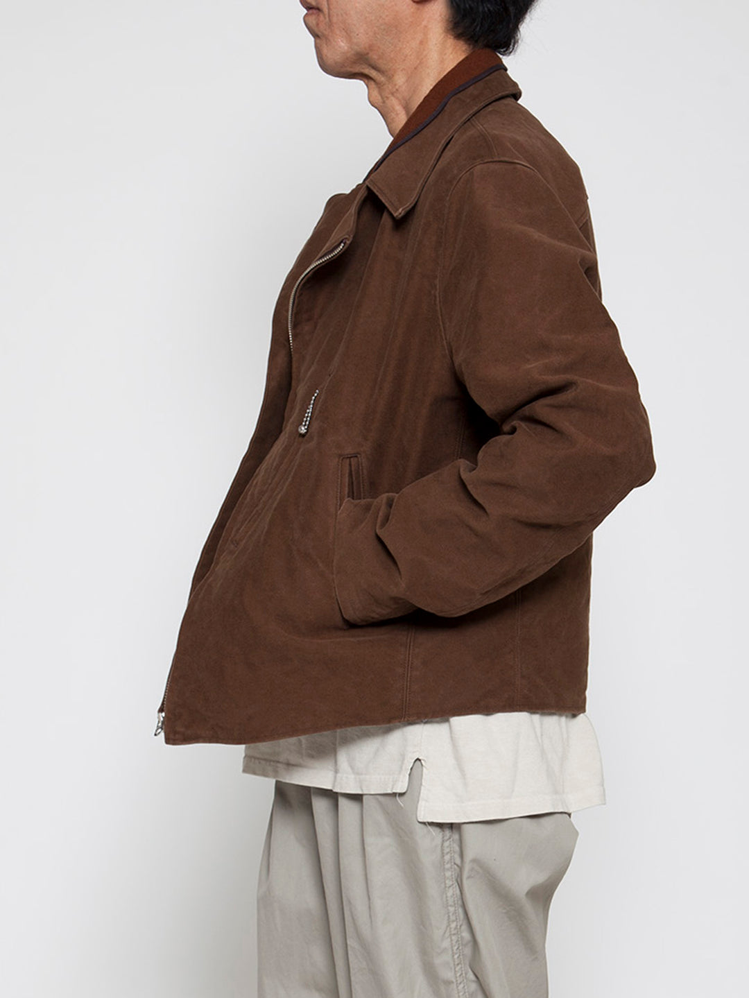 CJ014・Utility WB Zipup Jacket / Cotton Moleskin - Brown