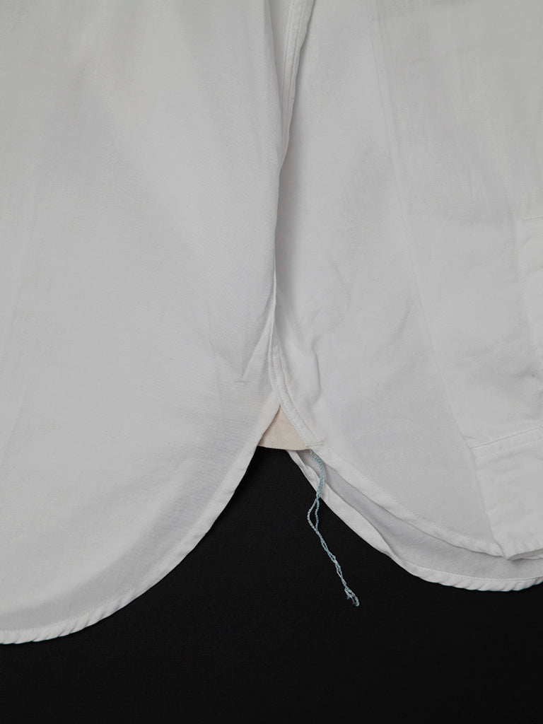 CS001・NAVY 1pocket Shirt / Peru Cotton Shirt Twill - Off-White