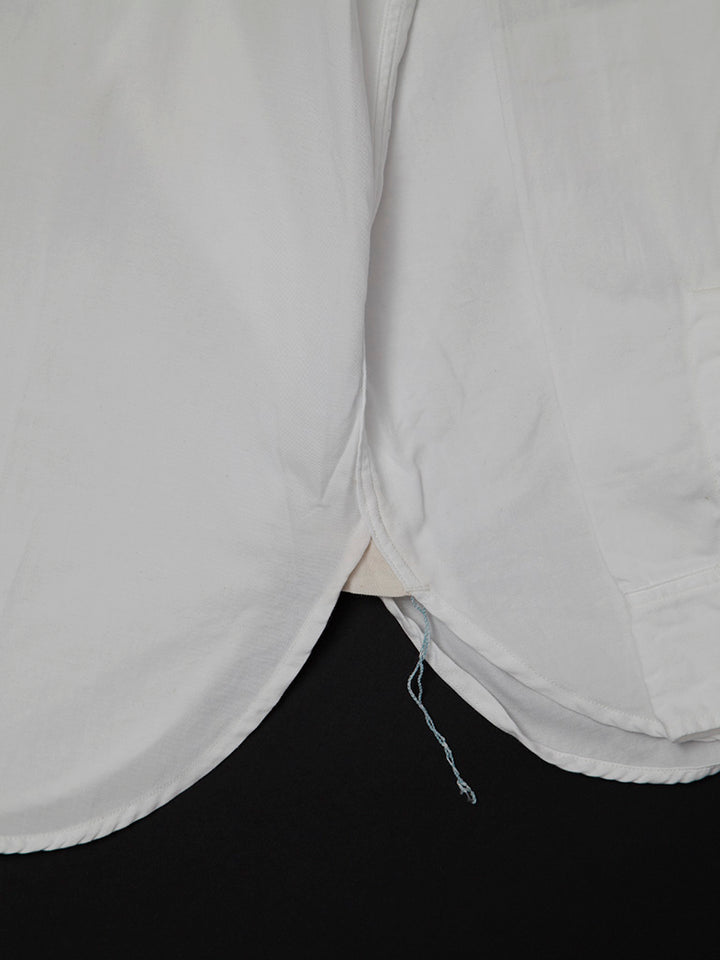 CS001・NAVY 1pocket Shirt / Peru Cotton Shirt Twill - Off-White