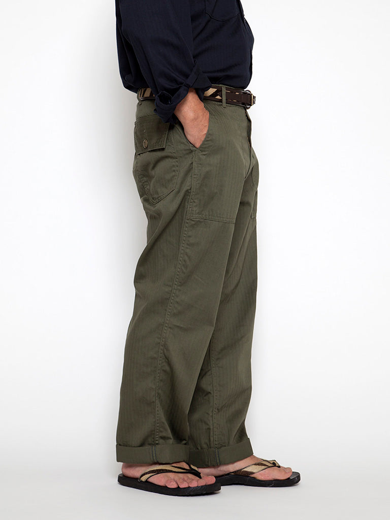 FP001 - FATIGUE SLACKS "UTILITY SLACKS" / Cotton H.B.T - OD