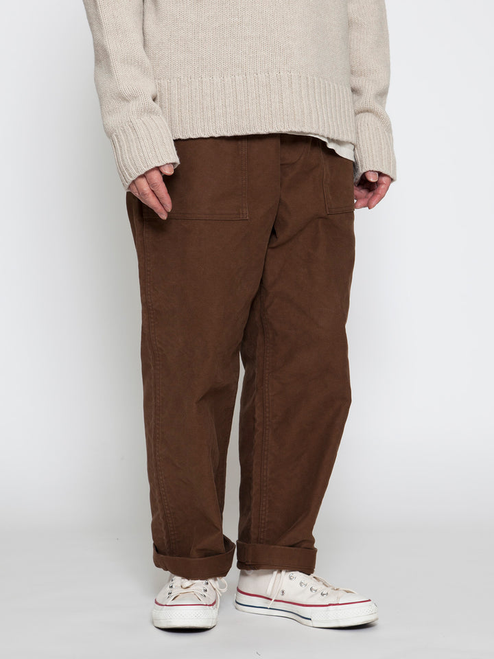 FP001・"UTILITY SLACKS" / Cotton Moleskin - Brown