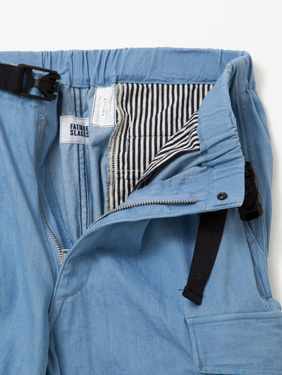 FP006E - FATIGUE SLACKS "JUNGLE EASY SLACKS" / Bleached Denim