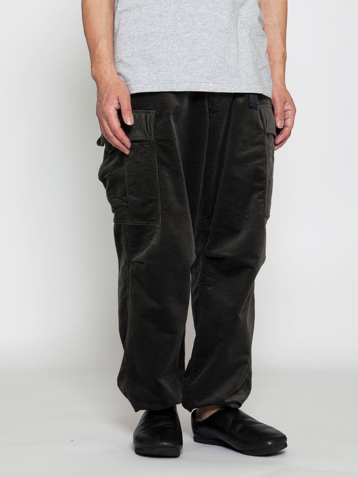 FP006E・"JUNGLE EASY SLACKS" / Stretch Corduroy - Olive Green