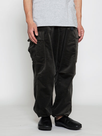 FP006E - FATIGUE SLACKS "JUNGLE EASY SLACKS" / Stretch Corduroy - Olive Green