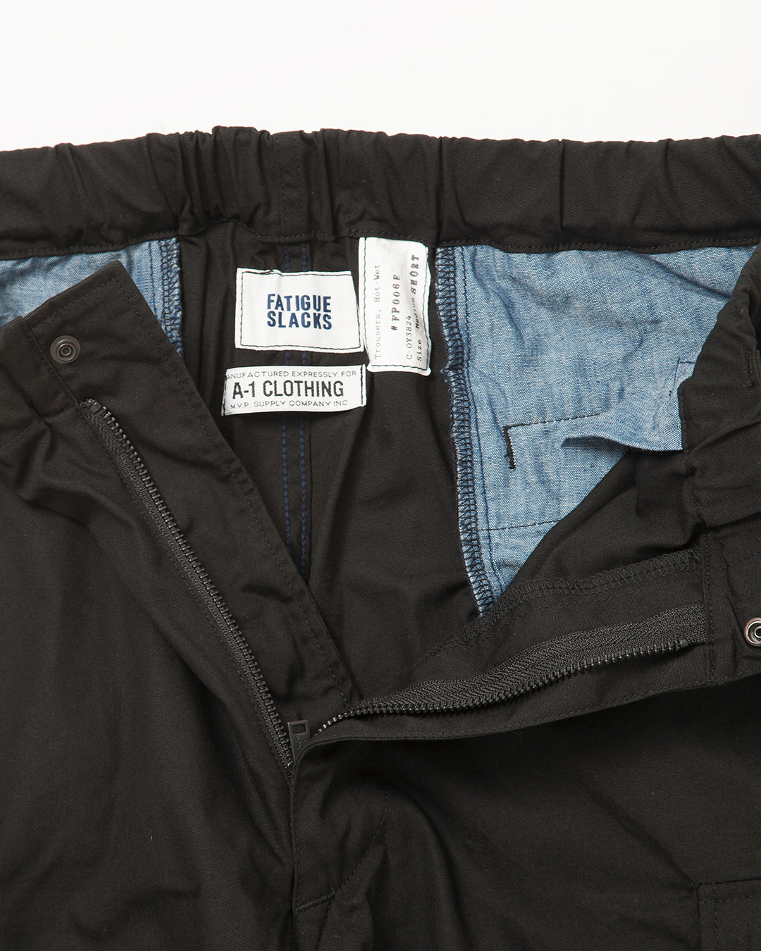 FP006E - A-1 CLOTHING × FATIGUE SLACKS "JUNGLE EASY SLACKS" / GI Poplin - Black