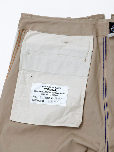 FP010 - FATIGUE SLACKS "DESERT SLACKS" / Cotton Chino Cloth - Khaki